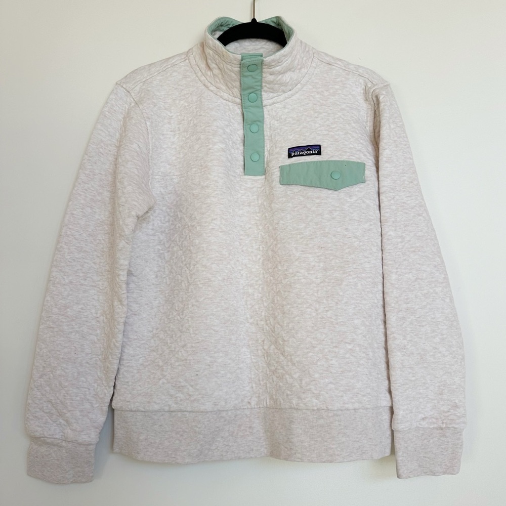 Patagonia Organic Cotton Quilt Snap T Pullover Sweater Size Small